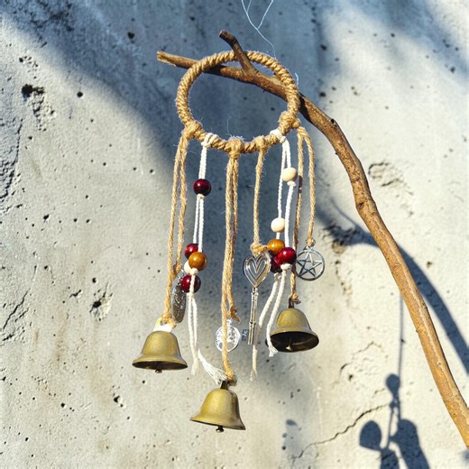 Witch Bells for Door - Wreath Wind Chimes - Wicca Gift Witchcraft Hanging Door Hanger - Etsy