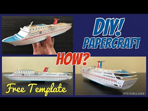 DIY Papercraft Tutorial - Carnival Cruise Line Jubilee [FREE template]