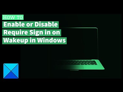 Enable or disable Require Sign in on Wakeup in Windows 11