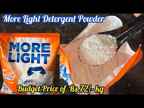More Light Extra Power Detergent Powder Review & Demo | Rs.72/- per kg Best Budget Detergent Powder!