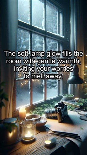 Evening Calm with Snowfall Outside Your Window