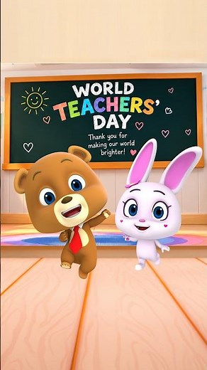 World Teacher's Day #nurseryrhymes #teachers #shorts