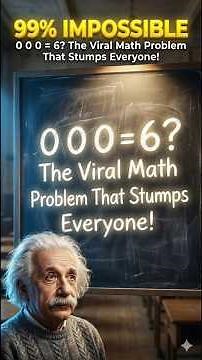 0 0 0 = 6The Viral Math Problem That Stumps Everyone! #short #math #maths #viral