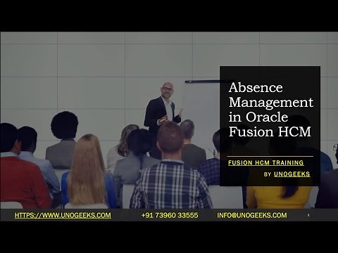 Oracle Fusion HCM Absence Management | Oracle Fusion HCM Functional Training | Oracle Fusion HCM