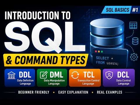 Introduction to SQL & SQL Command Types (DDL, DML, DCL, TCL) | SQL Basics #1