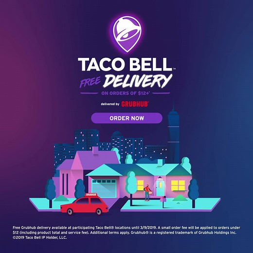 41K views · 584 reactions | Get Taco Bell brought to your house – on the house. Order now to get free delivery on all orders $12+ ta.co/delivery | Taco Bell | Facebook