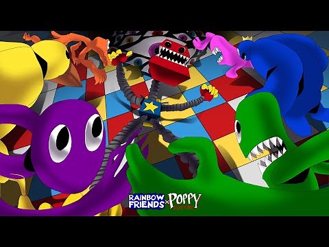 Rainbow friends X Poppy Playtime X Doors Part 14 │Rainbow Friends VS Poppy Playtime But it's Anime