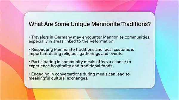 What Are Some Unique Mennonite Traditions? - Germany Made Simple