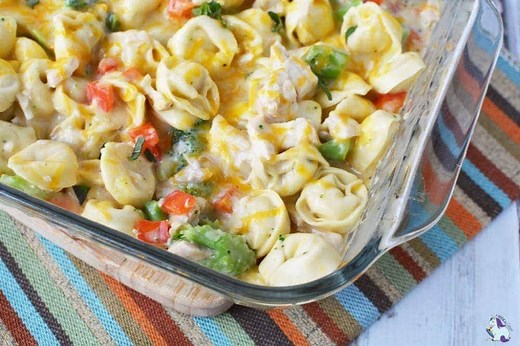 The Easiest Chicken Broccoli Bake with Tortellini Ever