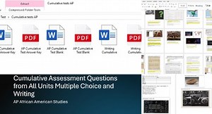 AP African American Studies Cumulative Test 60 Questions and Writing