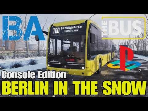 DRIVING THROUGH BERLIN IN THE SNOW - LINE 100 - THE BUS CONSOLE EDITION - PLAYSTATION 5