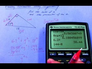 finding perimeter by using trigonometry