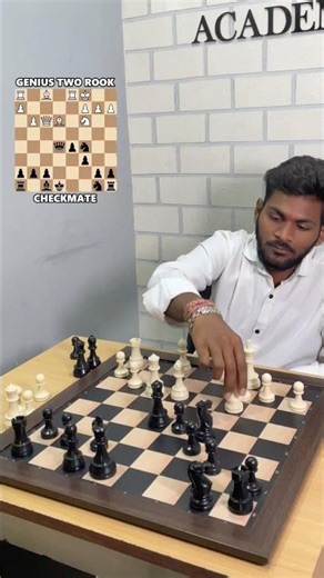 Genius two rooks checkmate in chess game #chessshorts #chessgame