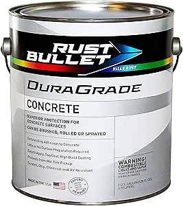 RUST BULLET DuraGrade Concrete - Light Blue - 1 Gallon - High-Performance, Easy-To-Apply Concrete Paint for Garages, Basements, Porches & Patios, No Etching Needed