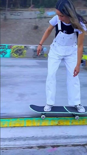 Chloe Chaidez conquers fears on skateboard #shorts #skatergirl #skateboarding
