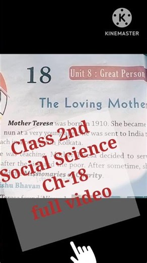 Class 2nd Social Science || Ch-18 THE loving mother , Mother Teresa 🎉 || Question Answer & Exercise