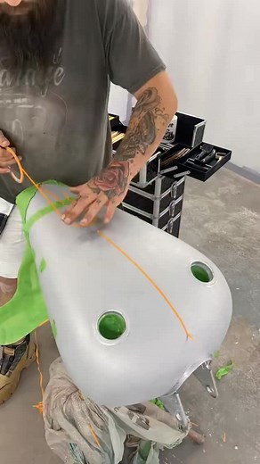 Custom flame job #gunslingerspeedshop #custompaint #painting #motorcycle #harleydavidson | Gunslinger Speed Shop