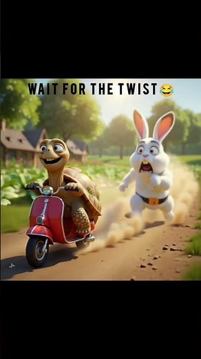 rabbit vs turtle classic story but with a twist Funny 3D | Tortoise #aigenerated#shorts #shortsfeed