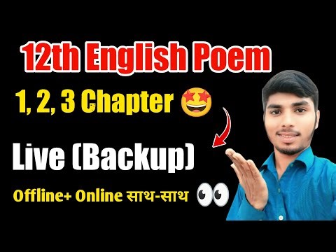English poem One shot Revision backup 🔥#bseb #12thclass #live #interexam