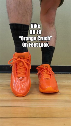 Nike KD 19 "Orange Crush" On Feet Look #nike #nikebasketball
