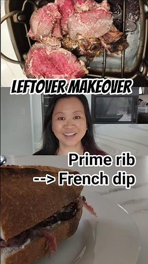 Leftover Prime Rib French Dip Sandwich | Easy Leftover Makeover in 10 Minutes