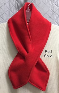 Red Fleece Scarf, Pull Through Scarf, Short Winter Cozy Scarf, Keyhole Scarf, Gift, Man and Woman Scarf - Etsy