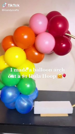 DIY Balloon Arch Using a $1 Hula Hoop