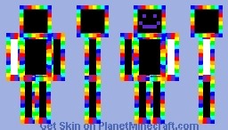 Rainbow Lines (mostly transparent) Minecraft Skin