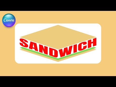 Wordmark Logo Canva Tutorial | Typographic Logo for Sandwich Restaurant