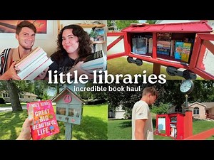 ULTIMATE little free library vlog 📖☕️🌷 *insane book haul, my best finds yet!*