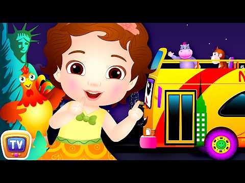 Wheels On The Bus - New York City - ChuChu TV Funzone Nursery Rhymes for Kids