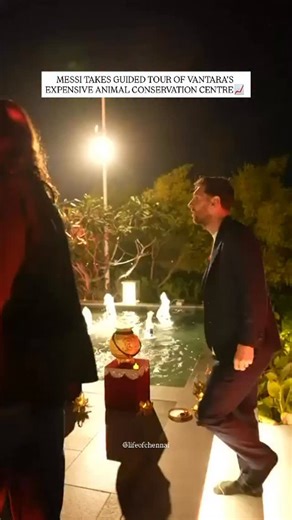 Lifeofchennai - Chennai news on Instagram: "Lionel Messi explores Vantara’s world-class conservation ecosystem, witnessing the care and rescue of animals from across the globe. A beautiful meeting of greatness and responsibility 🌍🐘🦁 #lifeofchennai #chennainews #chennaiupdates #lionelmessi #vantara #wildlifeconservation #bigcats #messi #saveanimals"