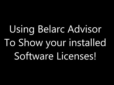 How to Retrieve Missing/Lost License Keys Using Belarc Advisor