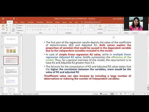 Regression result interpretation