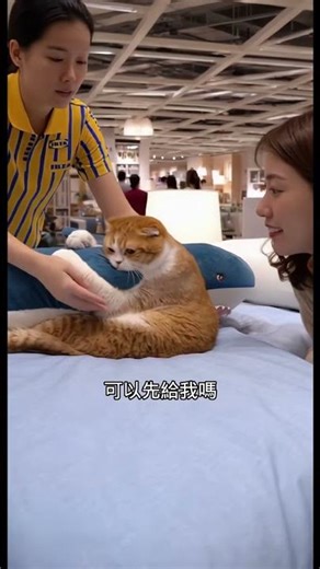 貓咪體驗官現身IKEA！試坐、摸枕頭、談舒適度，一臉專業😂🐾🛏️