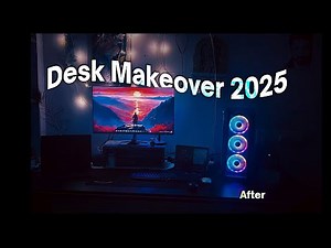 Desk Makeover 2025 | clean & organize my desk with me 🧺 | aesthetic and satisfying ✨ #desksetup
