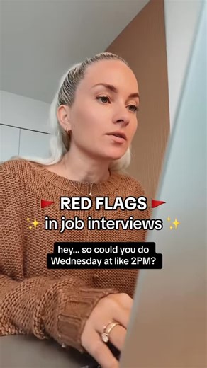 AdviceWithErin | Career & Life Advice on Instagram: "🚩 run away!! need help preparing for your next interview? type “interview101” to download my free pre-interview checklist 📝"