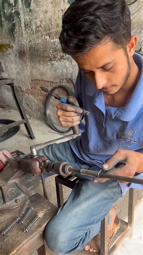 Drill Machine + Skill = Perfect Spring #shorts #drillmachine #diy