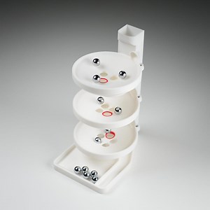 3-tier Probability Machine - Triple Spiral Marble Run - Japanese Pachinko Style Kinetic Art - Etsy UK