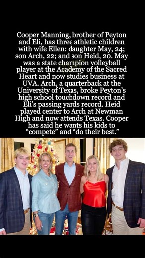 Cooper Manning’s 3 Kids: May, Arch and Heid #shorts #CooperManning #archmanning