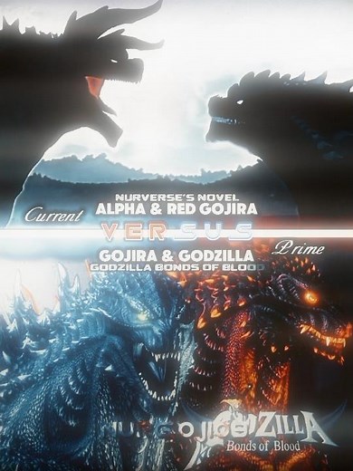 Alpha & Red Gojira (Nv) #vs Gojira & Godzilla (BOB) | #edit #godzillabondsofblood #fanmade #ownchar