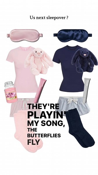 Us next sleepover? x #selfcare #pink #viral #fyp #foryoupage #fashion #matching #duo #pinterest #inspo #jellycat #navyblue #babypink #sleepover #twining #bestfriends