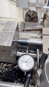 Here’s how I’m getting the workpieces indicated to run true. ⚙️ The parts were pre-drilled with a center hole for me to locate on (this is a big help and time saver if you do this before going into the lathe) Run a center between centers to indicate the hole true. For these parts is also important that they’re checked and bumped straight as well. They’ve gotta be parallel and also concentric. Add some #abomtorque 💪🏻 to that Cushman chuck and it’ll hold great! Just some of your typical 4-jaw ma