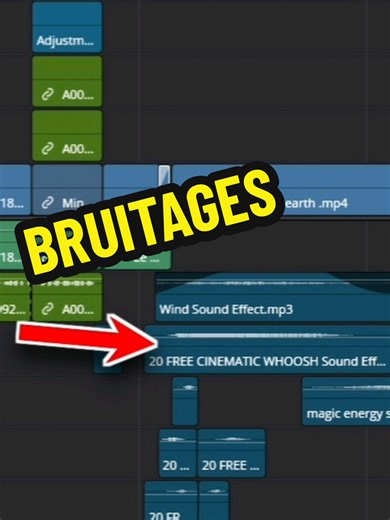 Les bruitages donnent de la profondeur à une vidéo. Une transition prend tout de suite une autre dimension. Pour trouver des bruitages gratuitement, le site Freesound est goaté. Abonne-toi pour suivre les 30 épisodes sur les bases du montage vidéo. #montagevidéo #DaVinciResolve #vidéo #audiovisuel #sound