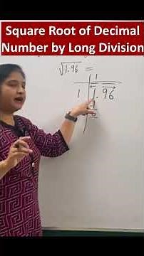 How To Find Square Root of Decimal Number By Long Division | Maths Class 8 | #squareroot #decimal