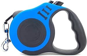 Retractable Dog Leash | Premium 3m and 5m Durable Dog Leash Automatic Retractable Nylon Cat Lead Extension Puppy Walking Running Lead Roulette for Dogs Pet Products (Blue, 5M)