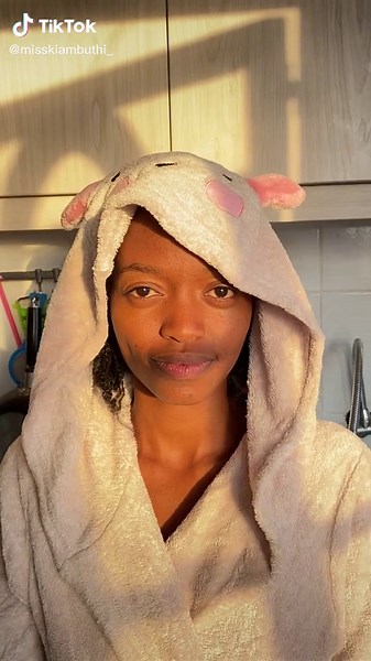 Cozy Morning in a Plush Animal Ear Robe