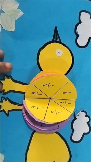 Fraction Bird | Creative Fraction Model | Easy Math Activity for School Project 🦜📚