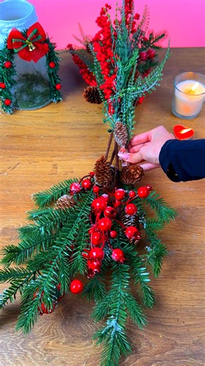 DIY festive wreath mirror decor✨