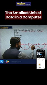 Smallest Unit of Data in Computer | Computer GK Important Computer GK Question for Competitive Exams What is the smallest unit of data in a computer? ✔ Frequently asked in SSC, Banking, ADRE, Assam Police, Railways & TET ✔ Basic but high-scoring Computer Awareness concept ✔ Perfect for MCQs & one-liner questions Watch the full video on youtube : https://youtu.be/GZVW08_COhw?si=_k_-jgk68wT-Z7KK 🌐 Website: https://majesticacademy.in/ 📞 Contact: 75778 11111 #majesticacademyindia | Majestic Academ